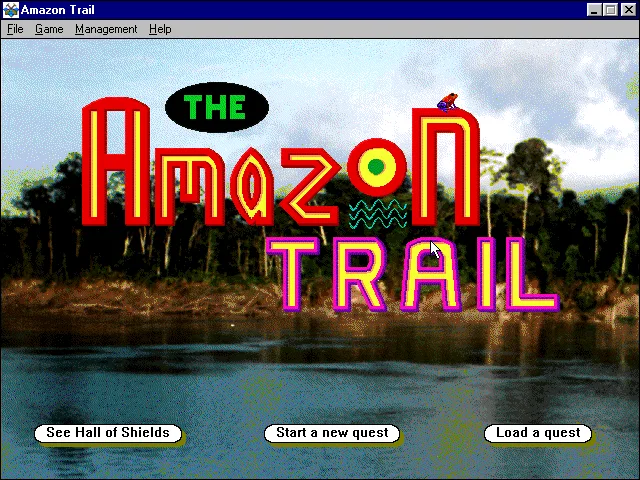 A screen from The Amazon Trail (1996)