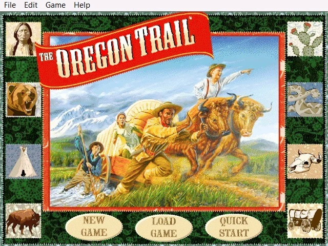 A screen from The Oregon Trail 5th Edition
