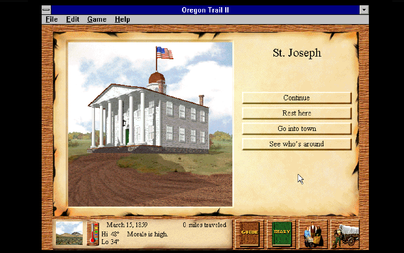 Oregon Trail II - Play game online